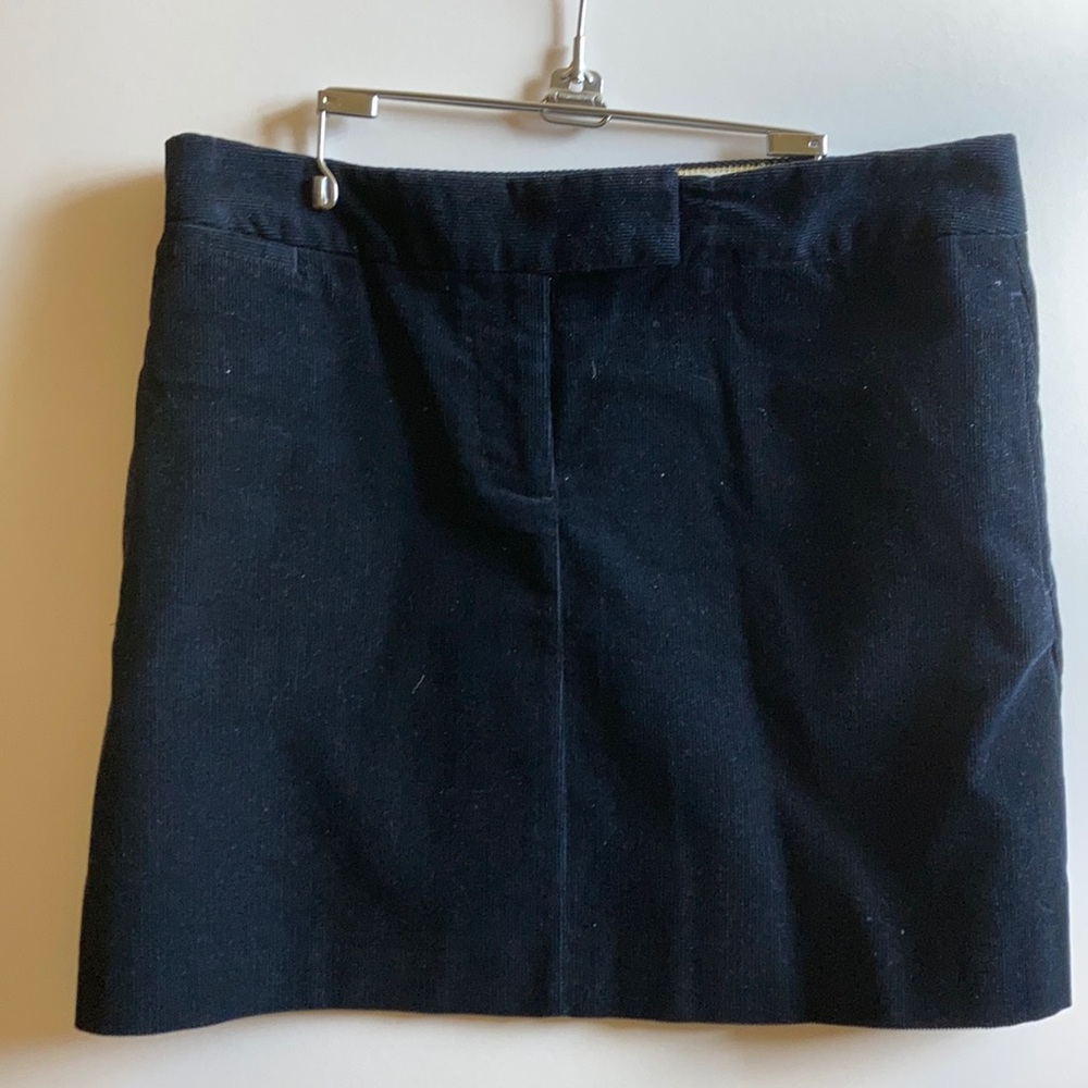Navy blue corduroy skirt